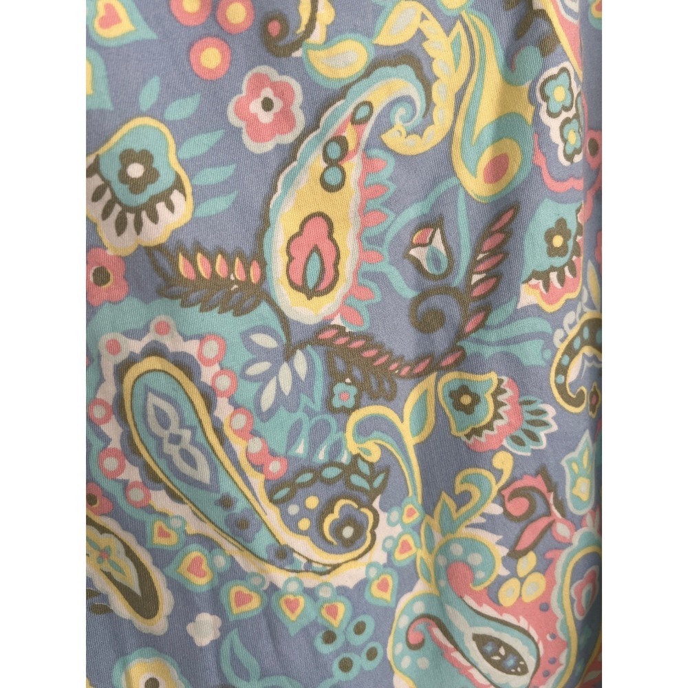 Talbots NWOT Perfect Crop Pant Womens Blue Pink Floral Cotton 18W Boho Coastal - Picture 10 of 10